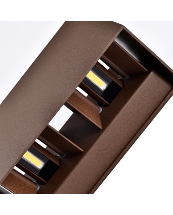 DAVOS * APLIQUE EXTERIOR LED* 4*6W 3000K CORTEN